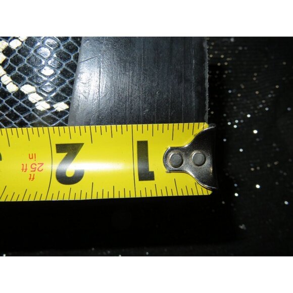 Crown Vintage Python Embossed Leather Chelsea Chunky Heel Ankle Boots size 7.5 - Picture 10 of 10